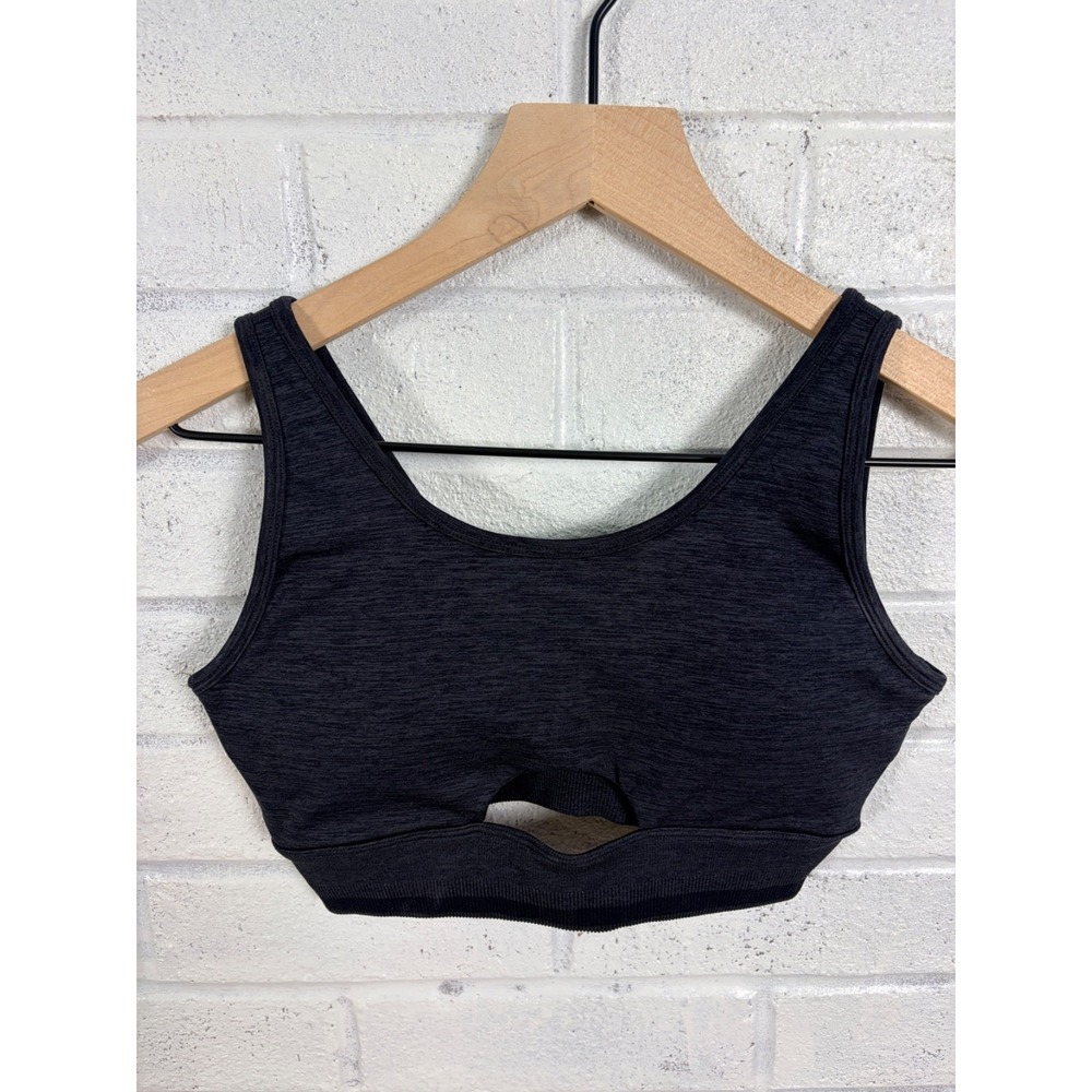 BuffBunny Collection Sports Bra Womens S Black Cutout Racerback Athletic Gym